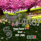 Happy Easter 1 - Silver - 2025