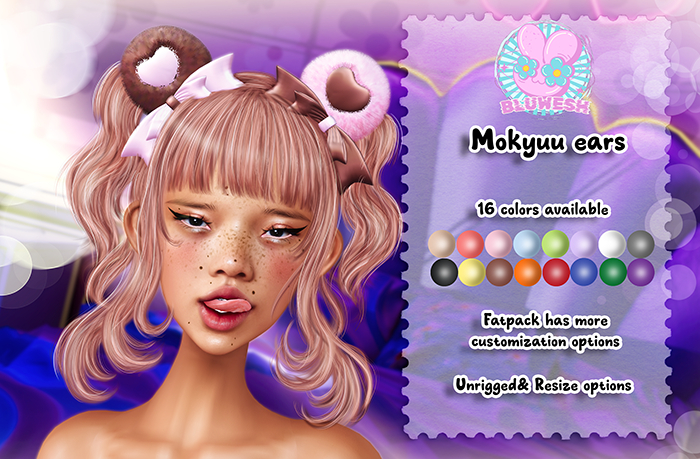 .:BluWesh:. Mokyuu ears FATPACK