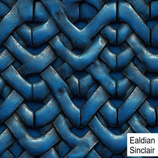 Embossed Woven Blue Leather Seamless Texture