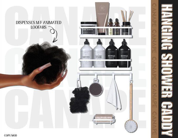 [Canape] Hanging Shower Caddy - WHITE