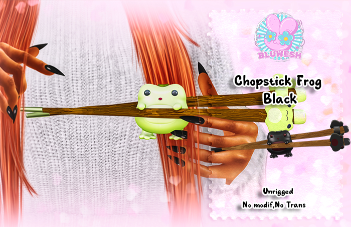 .:BluWesh:.  Chopstick Frog Black