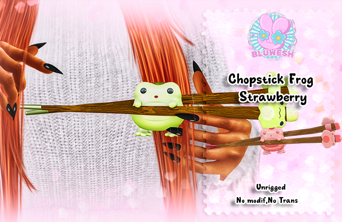 .:BluWesh:.  Chopstick Frog Strawberry