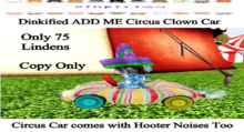 75Dinkified Dinkie ADD ME Circus Clown Car