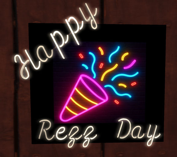 Happy Rezz Day Confetti Neon Sign
