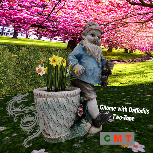 Gnome with Daffodils Two-Tone