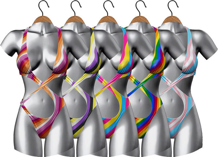 RIOT / Bay Swimsuit - Pride Flags Pack2