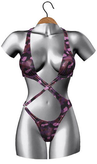 RIOT / Bay Swimsuit - Pattern - PP Camo Pink