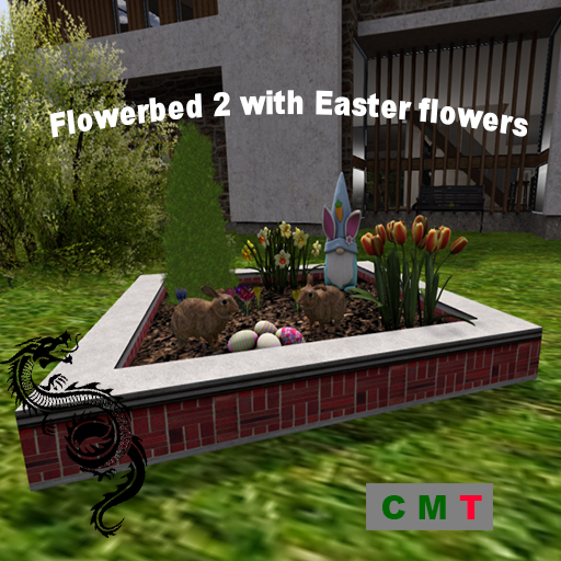 Flowerbed 2 with Easter flowers