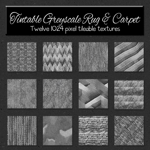 *Wallflowers* Tintable Greyscale Rug & Carpet