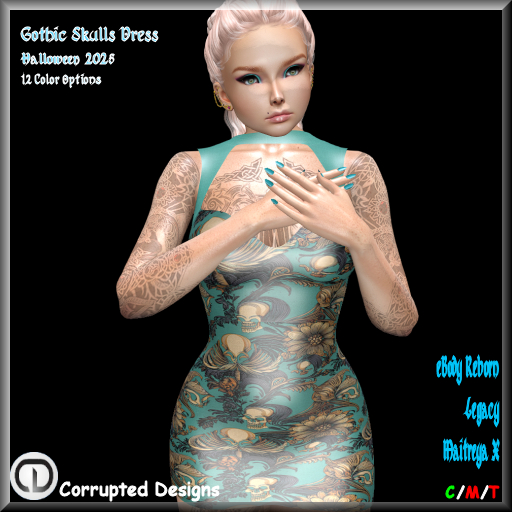 Gothic Skulls Dress