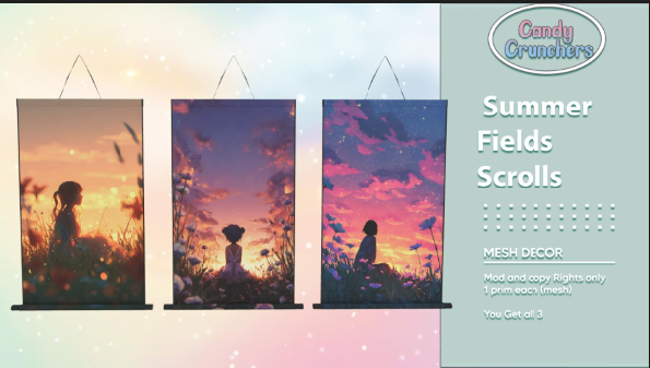 Candy Crunchers -  Wall Scrolls -  Summer Fields (UNPACK)