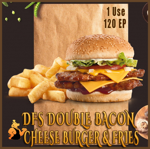 Second Life Marketplace - DFS Double Bacon Cheese Burger & Fries ...