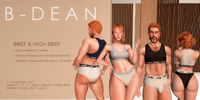 B-DE@N Intimate - Brief-High Brief White 