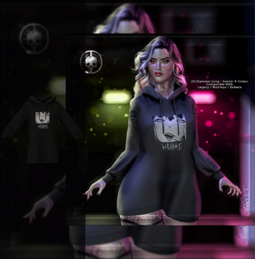 [EL]Sweater Long  Black