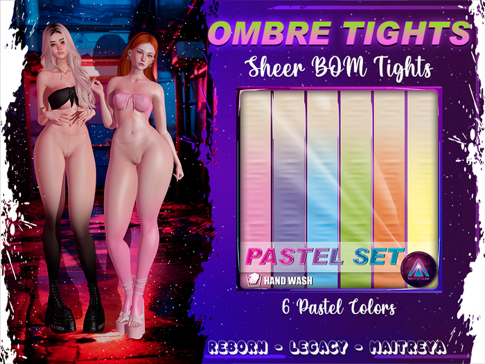 <-NINFANIUM->Ombre Tights, PASTELS