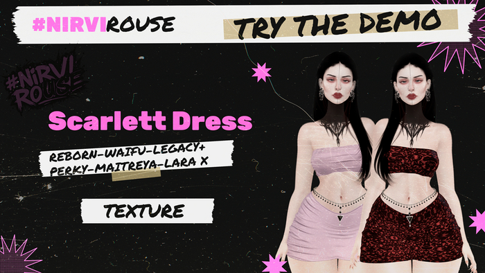 [NR] Scarlett dress  colors textures