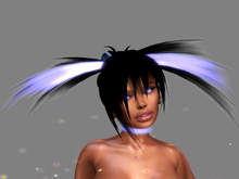 Hair neon style crazy / white/lilac / black/lilac