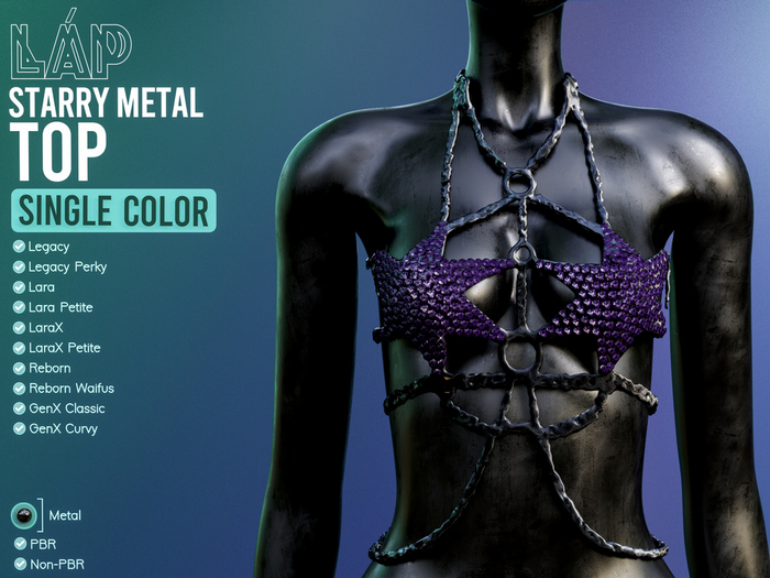 Starry Metal Top by LAP (Violet)