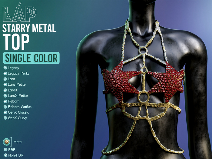 Starry Metal Top by LAP (Red)