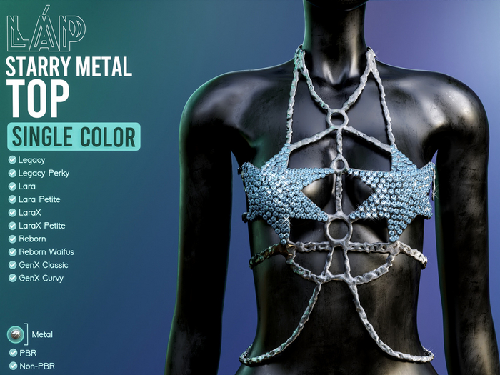 Starry Metal Top by LAP (Blue)