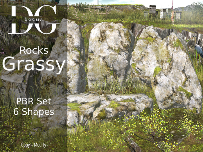 [Dogma] Grassy Rocks PBR Set