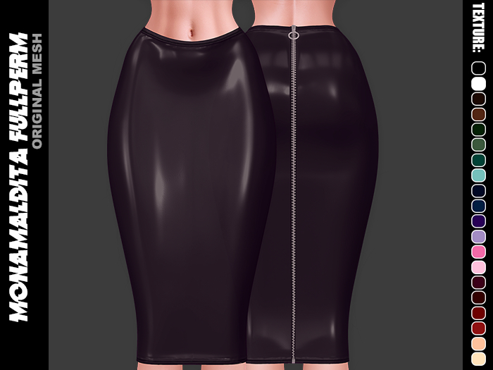 197 - MONAMALDITA - Texture Latex - Skirt v1