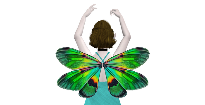 Triple Green Butterfly Wings