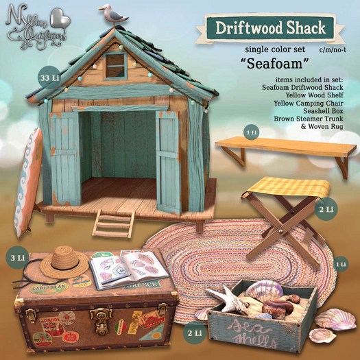 (NO) Driftwood Shack - Seafoam Set