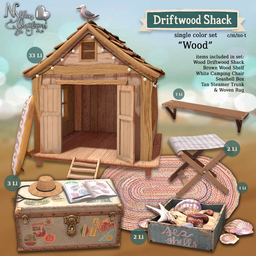(NO) Driftwood Shack - Wood Set