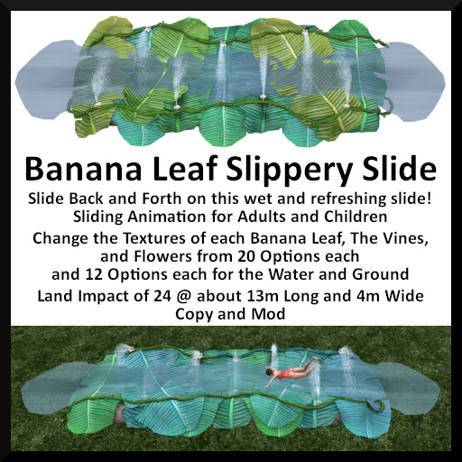 Banana Leaf Slippery Slide - Ever Green