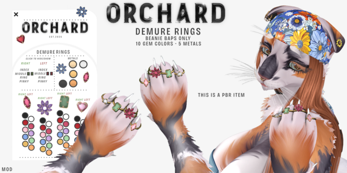 Orchard - Demure Rings Beanie Baps