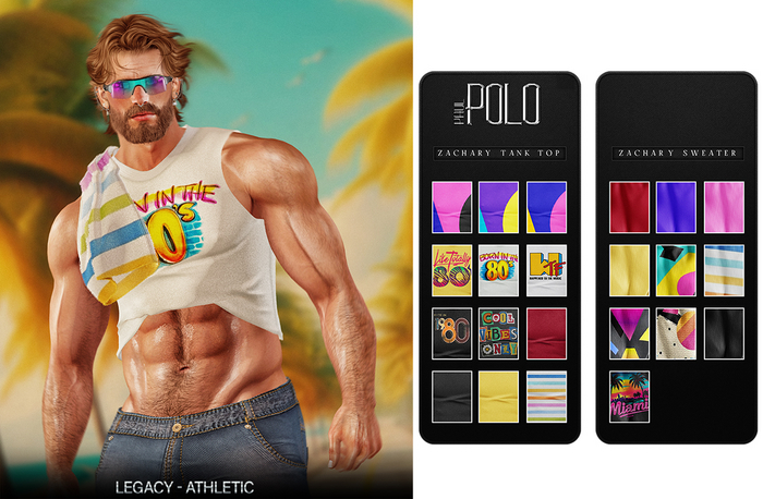 POLO PAUL - ZACHARY CROP TOP & SWEATER - LEGACY - ATHLETIC
