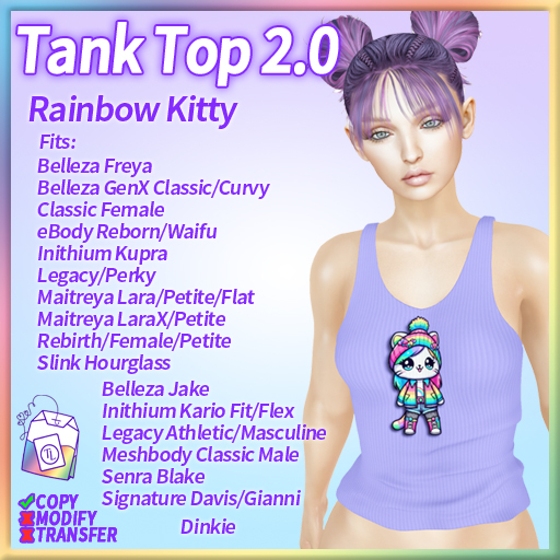~TL~ Rainbow Kitty Tank Set 2.0