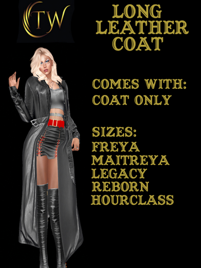TW Long Leather Coat