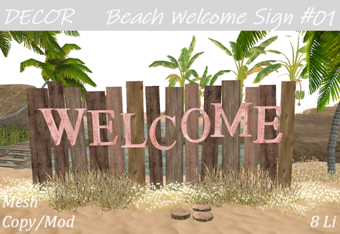 BEACH Welcome sign #01