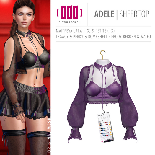 [ADD] Adele Sheer Top - Violet