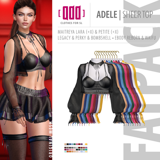 [ADD] Adele Sheer Top FATPACK