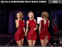 [S] Ulla Sleeveless Split-Back Dress Red