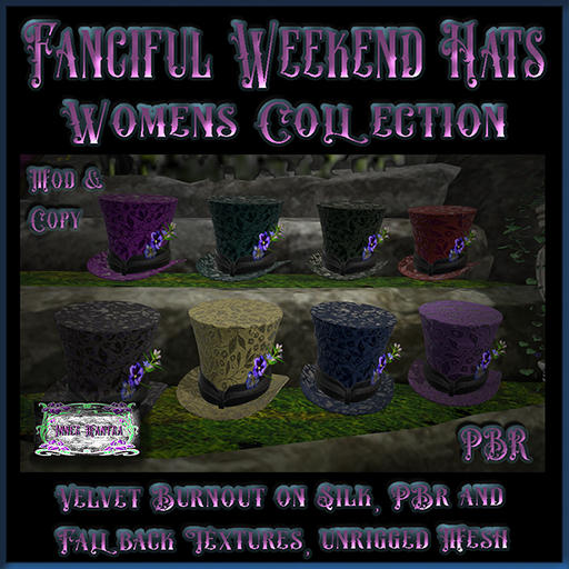 +Inner Mantra+ Fanciful  Womens Top Hats DEMO {Box} Add me