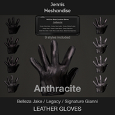 Basic Leather Gloves – anthracite – 9 Styles HUD – Belleza Jake / Legacy / Signature Gianni – Copy