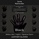 Basic Leather Gloves – black – 9 Styles HUD – Belleza Jake / Legacy / Signature Gianni – Copy