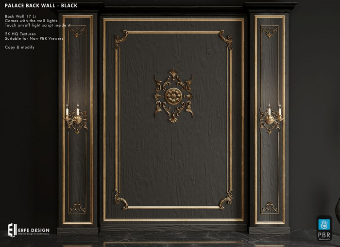 Palace Back Wall BLACK [Erfe Design]