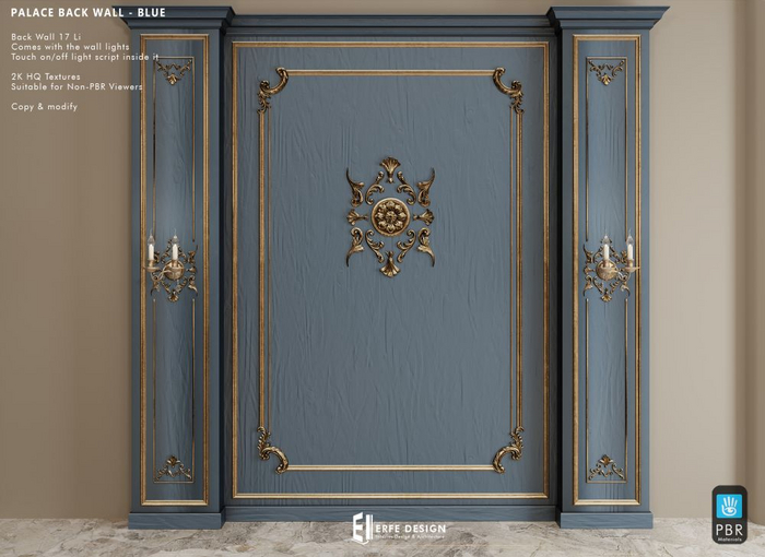 Palace Back Wall BLUE [Erfe Design]