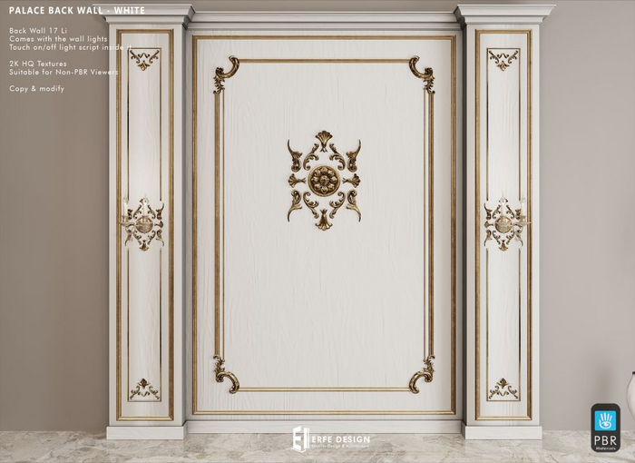 Palace Back Wall WHITE  [Erfe Design]