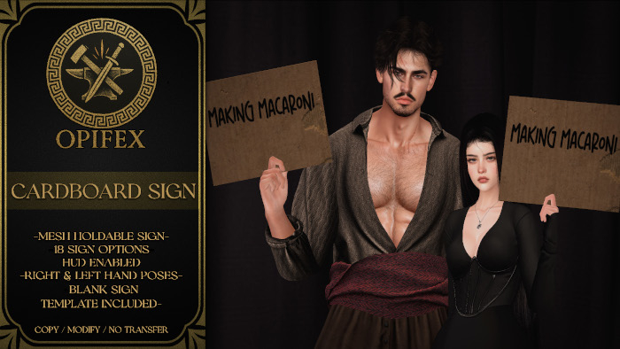Opifex - Cardboard Sign 