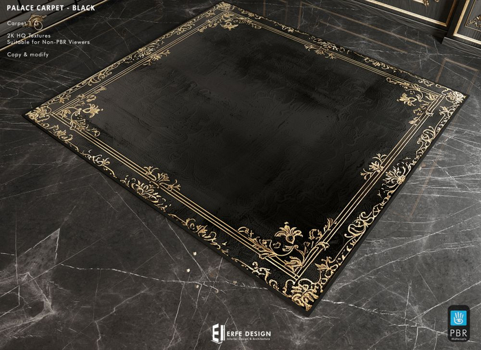 Palace Black Gold Carpet [Erfe Design]