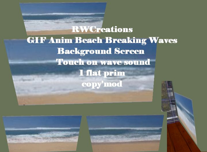 GIF Anim Beach Breaking Waves Background Screen  Touch  (boxed)