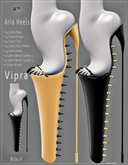: A75 : Aria Heels With Hud Metals ( Black )
