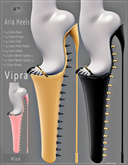 : A75 : Aria Heels With Hud Metals ( Pink )