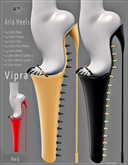 : A75 : Aria Heels With Hud Metals ( Red )